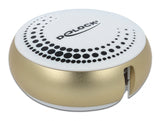 Delock USB 2 in 1 Aufrollkabel Typ-A zu Micro-B und Lightning™ weiß / gold