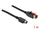 Delock PoweredUSB Kabel Stecker 24 V zu Mini-DIN 3 Pin Stecker 1 m für POS Drucker und Terminals
