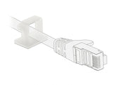 Delock Kabelhalter mit Verschlussclip selbstklebend natur 10 Stück