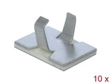 Delock Kabelklemme selbstklebend Aluminium 10 Stück