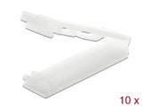 Delock Flachbandkabelhalter mit Verschlussclip selbstklebend natur 10 Stück