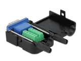 Delock VGA15 Stecker zu Terminalblock Adapter mit Gehäuse