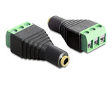 Delock Adapter Klinke Buchse 3,5 mm > Terminalblock 3 Pin