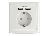 Delock Einbausteckdose mit 2 x USB Typ-A Ladeport 2,4 A