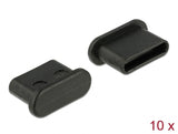 Delock Staubschutz für USB Type-C™ Buchse ohne Griff 10 Stück schwarz