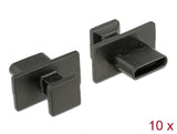 Delock Staubschutz für USB Type-C™ Buchse mit großem Griff 10 Stück schwarz