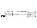 Delock Optische 4-Tasten USB Typ-A + USB Type-C™ Desktop Maus