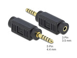 Delock Adapter Klinkenstecker 4,4 mm 5 Pin zu Klinkenbuchse 3,5 mm 3 Pin