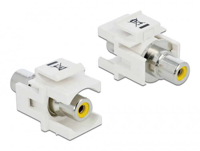 Delock Keystone Modul Cinch Buchse > Cinch Buchse gelb / weiß