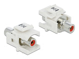 Delock Keystone Modul Cinch Buchse > Cinch Buchse rot / weiß