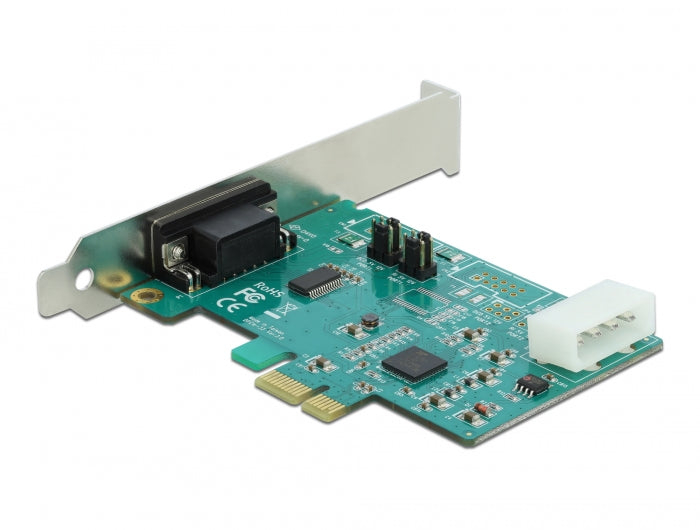 Delock PCI Express x1 Karte zu 1 x Seriell RS-232 High Speed 921K mit Spannungsversorgung