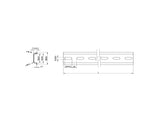 Delock Hutschiene 35 x 7,5 mm (50 cm) Stahl