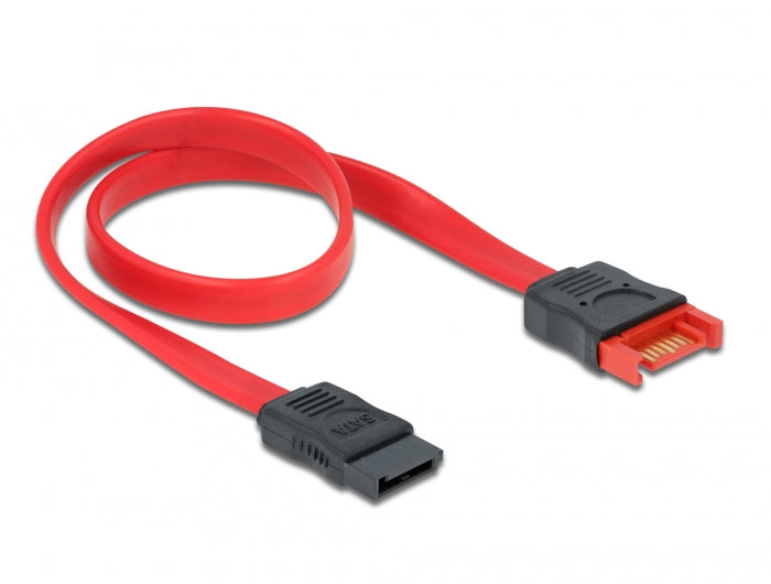 Delock SATA 6 Gb/s Verlängerungskabel 30 cm rot
