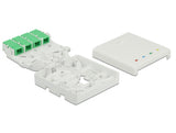 Delock LWL Anschlussdose für Hutschiene 4 x SC Simplex oder LC Duplex