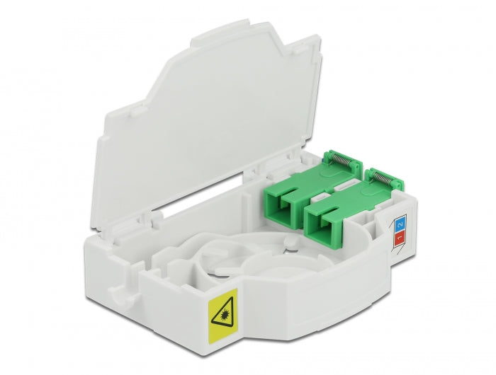 Delock LWL Anschlussdose für Hutschiene 2 x SC Simplex oder LC Duplex