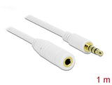 Delock Verlängerungskabel Audio Klinke 3,5 mm Stecker / Buchse 4 Pin 1 m