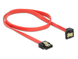 Delock SATA 6 Gb/s Kabel gerade auf unten gewinkelt 50 cm rot