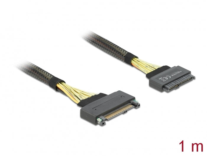 Delock Verlängerungskabel U.2 SFF-8639 Stecker > U.2 SFF-8639 Buchse 1 m