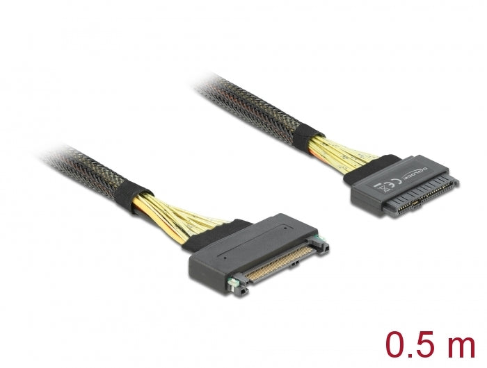 Delock Verlängerungskabel U.2 SFF-8639 Stecker > U.2 SFF-8639 Buchse 0,5 m