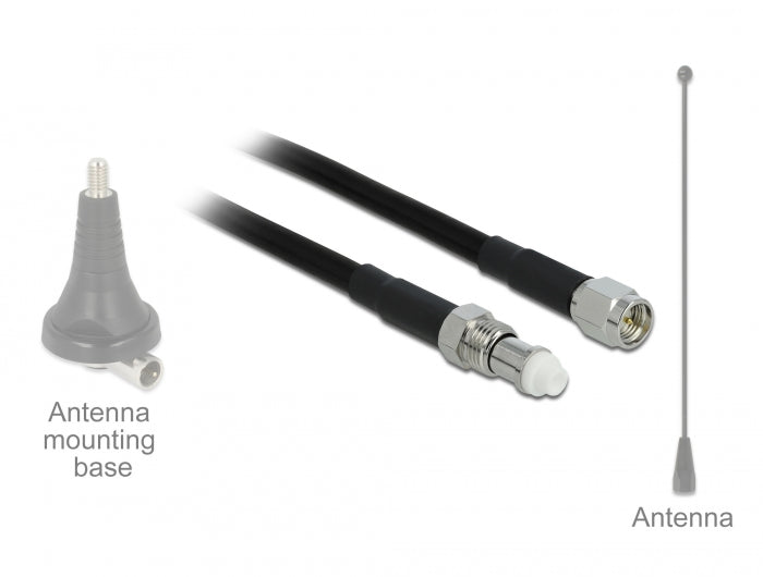 Delock Antennenkabel FME Buchse > SMA Stecker RG-58 7,5 m