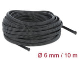 Delock Geflechtschlauch dehnbar 10 m x 6 mm schwarz
