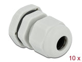 Delock Kabelverschraubung PG9 10 Stück grau