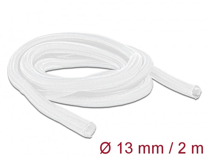 Delock Geflechtschlauch selbstschließend 2 m x 13 mm weiß