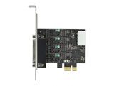 Delock PCI Express x1 Karte zu 4 x Seriell RS-232 mit Spannungsversorgung 5 V / 12 V