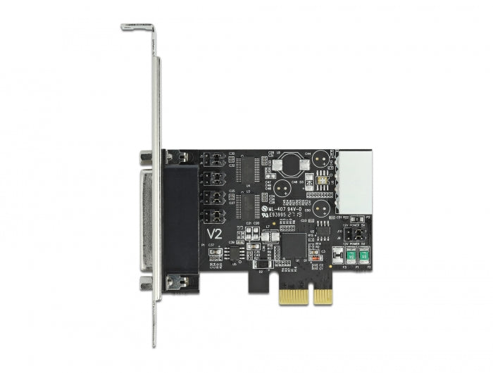 Delock PCI Express x1 Karte zu 2 x Seriell RS-232 mit Spannungsversorgung 5 V / 12 V