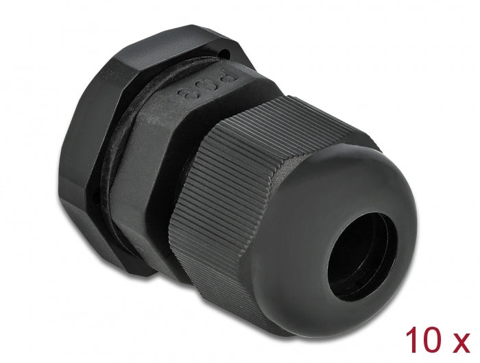 Delock Kabelverschraubung PG9 10 Stück schwarz