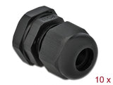 Delock Kabelverschraubung PG11 10 Stück schwarz