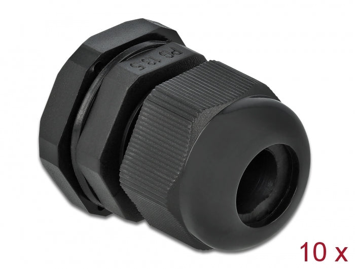 Delock Kabelverschraubung PG13,5 10 Stück schwarz