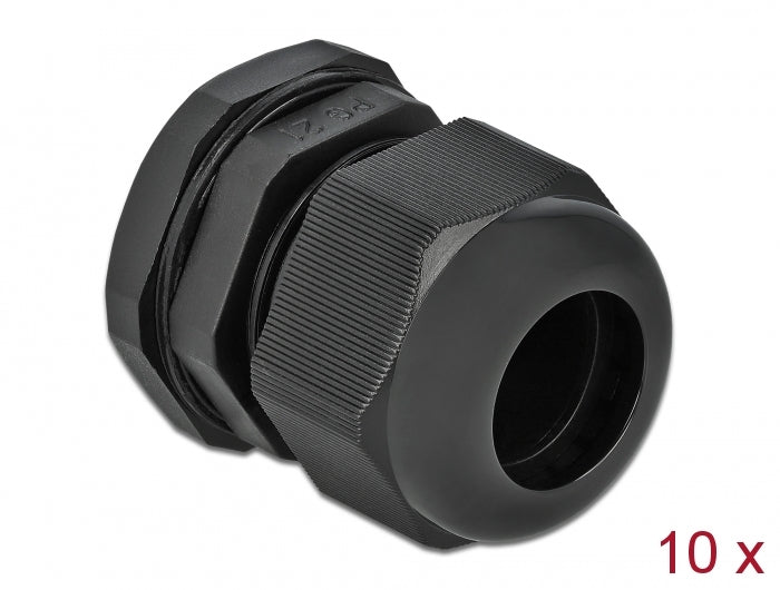 Delock Kabelverschraubung PG21 10 Stück schwarz