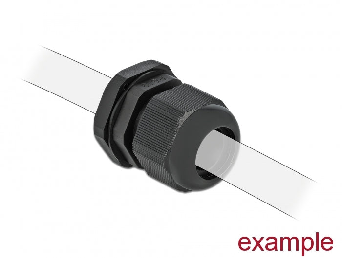 Delock Kabelverschraubung PG25 10 Stück schwarz