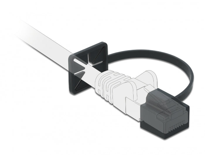 Delock Staubschutz für RJ45 Stecker mit Befestigungsclip schwarz