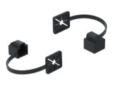 Delock Staubschutz für RJ45 Stecker mit Befestigungsclip schwarz