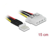 Delock Kabel Power Floppy 4 Pin Stecker > Molex 4 Pin Buchse 15 cm