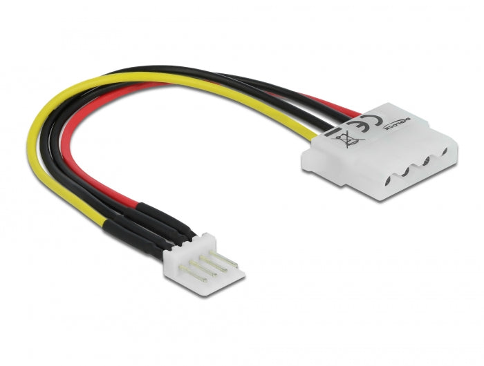 Delock Kabel Power Floppy 4 Pin Stecker > Molex 4 Pin Buchse 15 cm