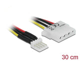 Delock Kabel Power Floppy 4 Pin Stecker > Molex 4 Pin Buchse 30 cm