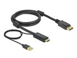 Delock HDMI zu DisplayPort Kabel 4K 30 Hz 1 m