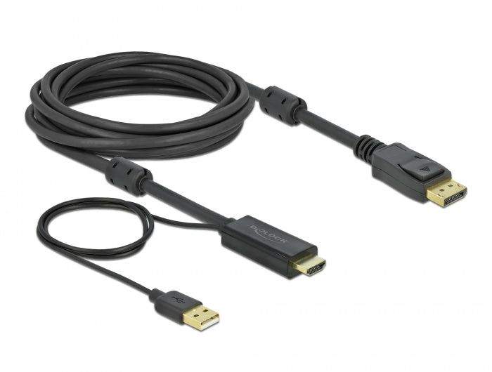 Delock HDMI zu DisplayPort Kabel 4K 30 Hz 5 m