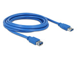 Delock USB 5 Gbps Verlängerungskabel Typ-A Stecker zu Buchse 3 m blau