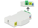 Delock LWL Anschlussdose für Hutschiene 2 x SC Simplex oder LC Duplex