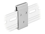 Delock Aluminium Montageclip für Hutschiene (3 Befestigungslöcher)