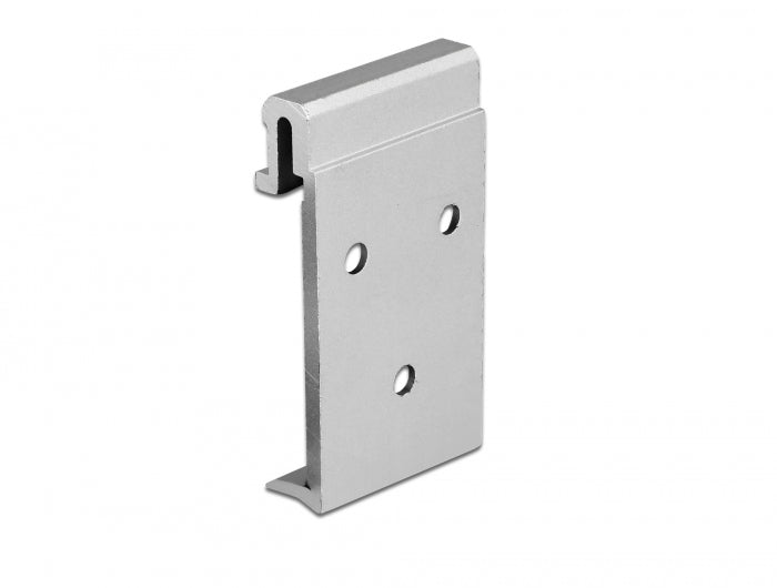 Delock Aluminium Montageclip für Hutschiene (3 Befestigungslöcher)