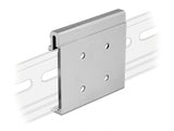 Delock Aluminium Montageclip für Hutschiene (4 Befestigungslöcher)