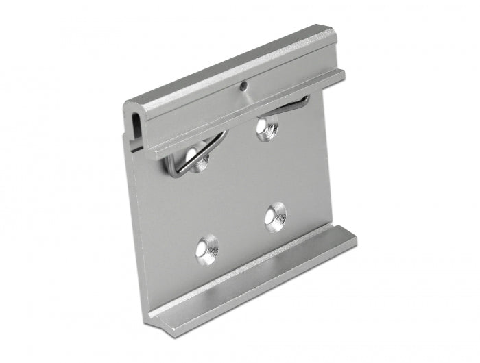 Delock Aluminium Montageclip für Hutschiene (4 Befestigungslöcher)