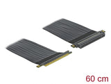 Delock Riser Karte PCI Express x16 zu x16 mit flexiblem Kabel 60 cm