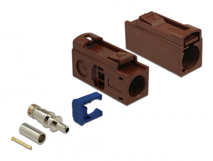 Delock FAKRA F Buchse 25 mm (lang) zum Crimpen