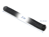 Delock Geflechtschlauch selbstschließend 5 m x 25 mm schwarz